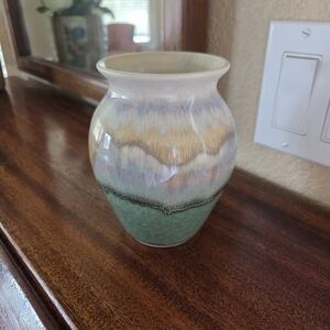 Studio Pottery Vase Beautiful Soft Glaze